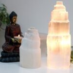 Prírodná Selenitová Lampa - 25 cm – Obrázok 2