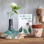 Roztavené Sklo na Dreve - Biela Vymývaná - Malá Váza 19x15x15 cm – Obrázok 3