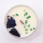 Čakrová Sviečka s Drahými Kameňmi - Krčná Čakra – Obrázok 2