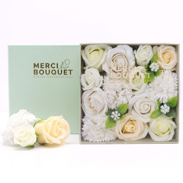 Štvorcový Box - Svadba – Biely & Ivory