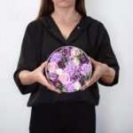 Okrúhly Box - Levanduľové Ruže a Karafiát – Obrázok 6