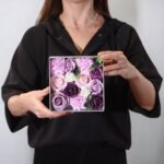 Štvorcový Box - Levanduľové Ruže & Karafiát – Obrázok 5