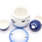 Čajová Súprava Panda a Tri Šálky – Nebeská Modrá – Obrázok 4