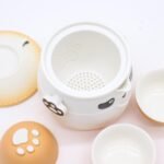 Čajová Súprava Panda a Tri Šálky - Oranžová – Obrázok 5