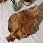 Veľká Misa na Ovocie z Teakového Dreva v Tvare Listu - 40 x 24 x 5 cm – Obrázok 2