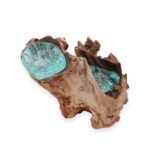 Roztavené Sklo na Dreve - Svietnik na 2 Sviečky 20x30x17 cm – Obrázok 2