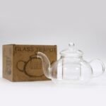 Sklenený Čajník so Skleným Filtrom - Okrúhla Perla 800 ml – Obrázok 9