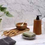 Prírodný Teakový Dávkovač na Mydlo - Kužeľ – Obrázok 9