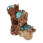 Roztavené Sklo na Dreve - Svietnik na 3 Sviečky 25x30x15 cm – Obrázok 3