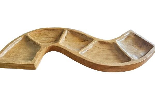 Teaková Miska v Tvare Hada cca 55 cm