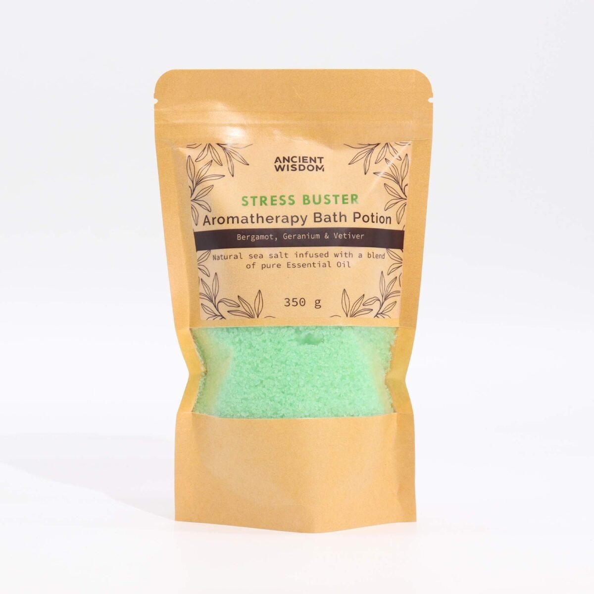Aromatherapy Bath Potion in Kraft Bag 350g - Stress Buster – Obrázok 2