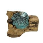 Roztavené Sklo na Dreve - Svietnik na 1 Sviečku 14x17x9 cm – Obrázok 3