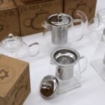 Sklenený Čajník so Skleným Filtrom - Okrúhla Perla 800 ml – Obrázok 5