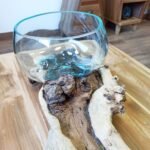 Roztavené Sklo na Dreve XL- Dve Misky - 70cm – Obrázok 7