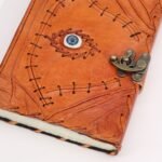 Svetlohnedý Kožený Zápisník - Evil Eye Decor - 20 x 15 x 3 cm – Obrázok 2