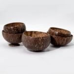 Stredná Prírodná Kokosová Miska - Leštená - na Remeselné Použitie - 6 x13cm – Obrázok 4