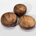 Stredná Prírodná Kokosová Miska - Leštená - na Remeselné Použitie - 6 x13cm – Obrázok 2