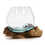 Roztavené Sklo na Dreve z Drevokaznej Huby