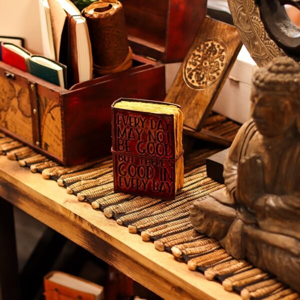 Kožený Zápisník s Hrubým Okrajom - 13 x 10 cm