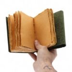 Kožené Zápisníky s Hrubým Okrajom - Vzor Zeleného Bludiska - 13 x 10 cm – Obrázok 8